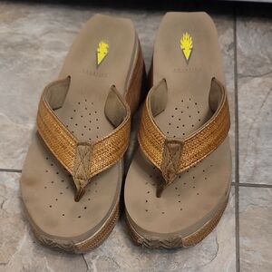 Volatile Tan and Brown Sandals